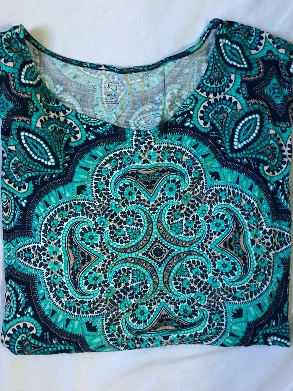 C B Woman Ladies Multicolor Sleeveless Shirt Top Size 2X